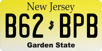 NJ license plate B62BPB