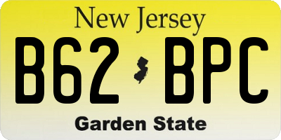 NJ license plate B62BPC
