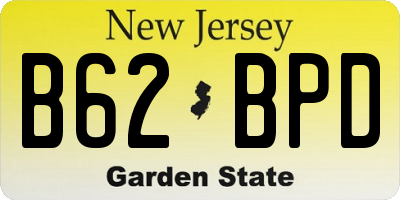 NJ license plate B62BPD