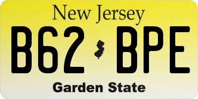 NJ license plate B62BPE