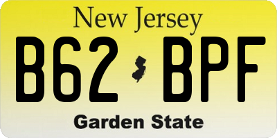 NJ license plate B62BPF