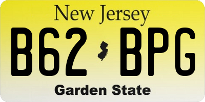 NJ license plate B62BPG