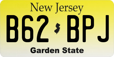 NJ license plate B62BPJ
