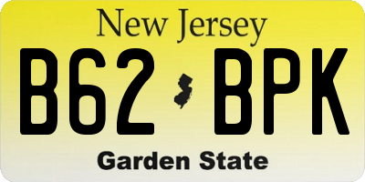 NJ license plate B62BPK
