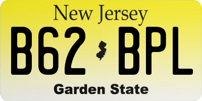 NJ license plate B62BPL