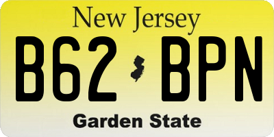 NJ license plate B62BPN