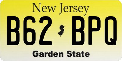 NJ license plate B62BPQ