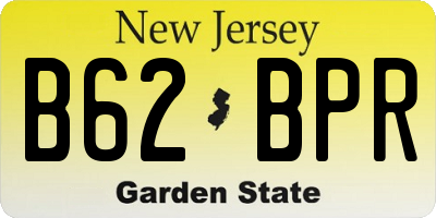 NJ license plate B62BPR