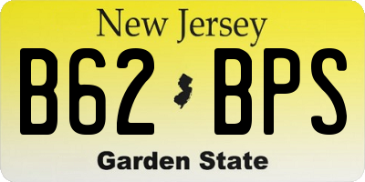 NJ license plate B62BPS