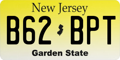 NJ license plate B62BPT