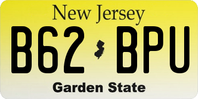NJ license plate B62BPU