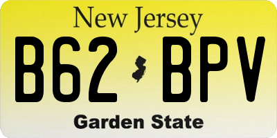 NJ license plate B62BPV