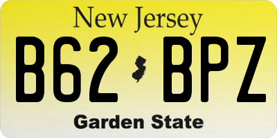 NJ license plate B62BPZ