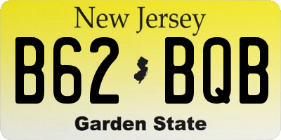 NJ license plate B62BQB