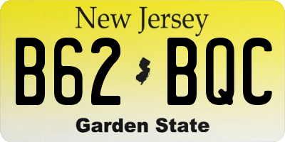 NJ license plate B62BQC