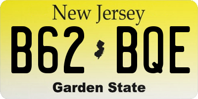 NJ license plate B62BQE