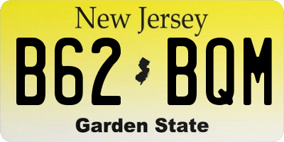 NJ license plate B62BQM
