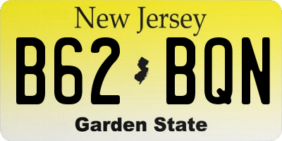 NJ license plate B62BQN