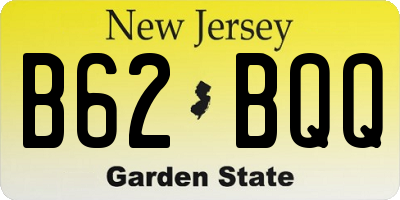 NJ license plate B62BQQ