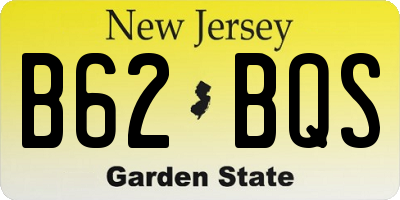 NJ license plate B62BQS