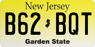 NJ license plate B62BQT