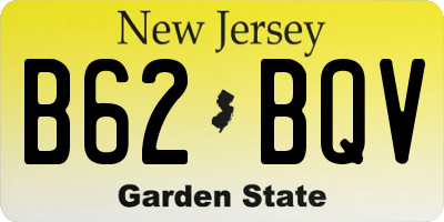 NJ license plate B62BQV
