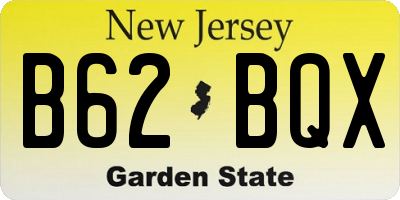 NJ license plate B62BQX