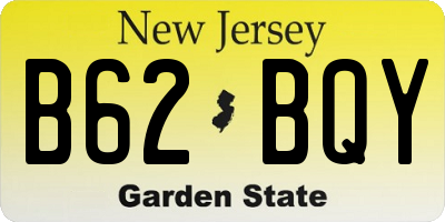 NJ license plate B62BQY