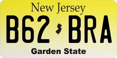 NJ license plate B62BRA