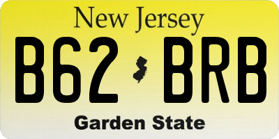 NJ license plate B62BRB