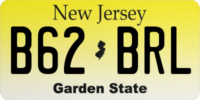 NJ license plate B62BRL