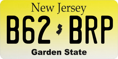 NJ license plate B62BRP