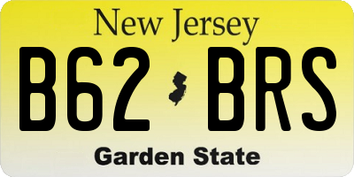 NJ license plate B62BRS