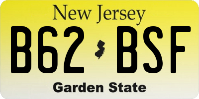NJ license plate B62BSF