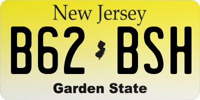 NJ license plate B62BSH
