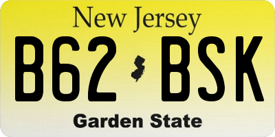 NJ license plate B62BSK
