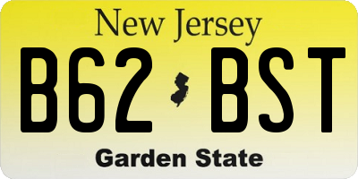 NJ license plate B62BST