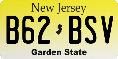 NJ license plate B62BSV