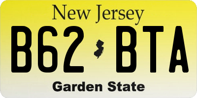 NJ license plate B62BTA