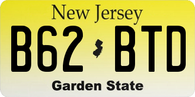 NJ license plate B62BTD