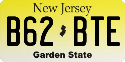 NJ license plate B62BTE