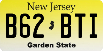 NJ license plate B62BTI