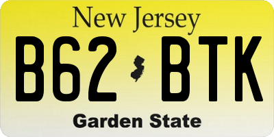 NJ license plate B62BTK