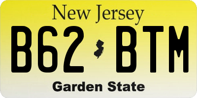 NJ license plate B62BTM