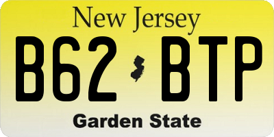 NJ license plate B62BTP