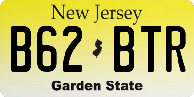 NJ license plate B62BTR