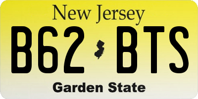 NJ license plate B62BTS