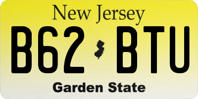 NJ license plate B62BTU