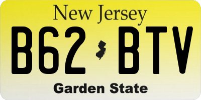 NJ license plate B62BTV
