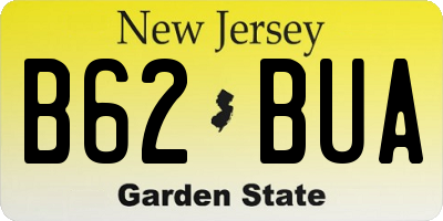 NJ license plate B62BUA